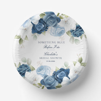 Iets Blauw voor mijn Bloemrijke Bruidsdouche Papieren Kommen