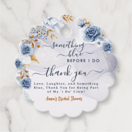 Iets Blauw voor mijn Bruidsfeest Bloemen Bedankjes Labels