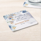 Iets Blauw voor mijn Bruidsfeest Bruiloft Party Kartonnen Onderzetters (Schuin)