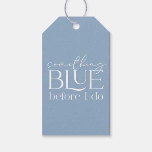Iets Blauw voor mijn Bruidsfeest Cadeaulabel (Voorkant)