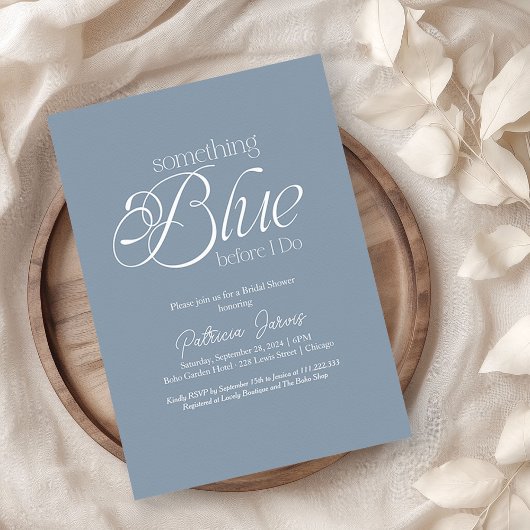 Iets Blauw voor mijn Bruidsfeest Kaart