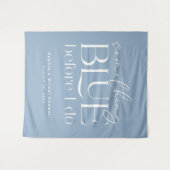 Iets Blauw voor mijn Bruiloftsfeest Wandkleed (Voorkant (horizontaal))