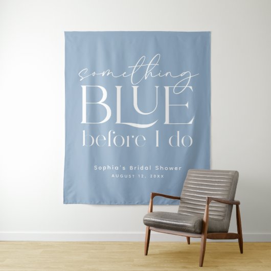 Iets Blauw voor mijn Bruiloftsfeest Wandkleed (In situ)