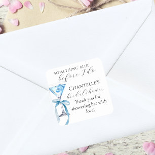 Iets Blauw voor mijn Martini Bruidsdiner Vierkante Sticker