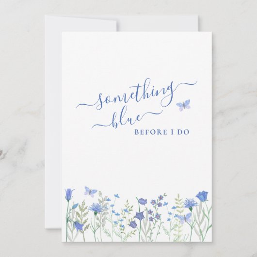 Iets blauw voordat ik Arch Vrijgezellenfeest doe Kaart (Achterkant)