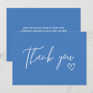 Iets blauw voordat ik blauw vrijgezellenfeest doe bedankkaart