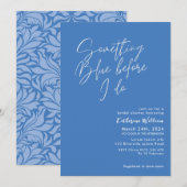 Iets blauw voordat ik blauw vrijgezellenfeest doe kaart (Voorkant / Achterkant)