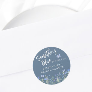 Iets Blauw Voordat Ik Blauwe Bruidsdouche  Ronde Sticker