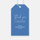 Iets blauw voordat ik blauwe gunst doe cadeaulabel (Voorkant)