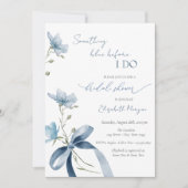 Iets blauw voordat ik bloemen ga buigen kaart (Voorkant)