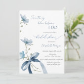 Iets blauw voordat ik bloemen ga buigen kaart (Staand voorkant)