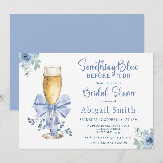 IETS BLAUW VOORDAT IK BLOEMEN VRIJGEZELLENFEEST DO KAART (Voorkant / Achterkant)