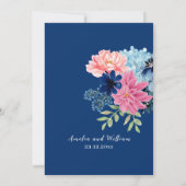 Iets blauw voordat ik bloemenbruiloft doe kaart (Achterkant)