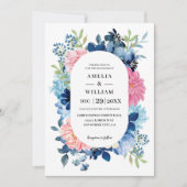 Iets blauw voordat ik bloemenbruiloft doe kaart (Voorkant)