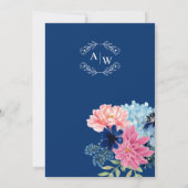 Iets blauw voordat ik bloemenbruiloft doe kaart (Achterkant)