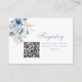 Iets blauw voordat ik bloemenbruiloftsregister doe informatiekaartje (Voorkant)