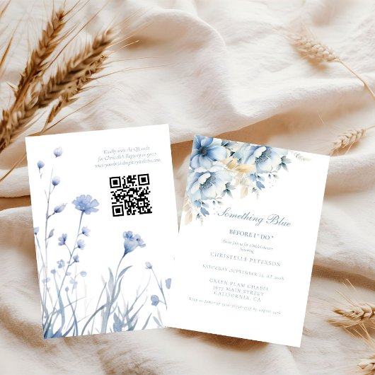 Iets blauw voordat ik bloemenVrijgezellenfeest doe Kaart