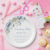 Iets blauw voordat ik bloemenVrijgezellenfeest doe Papieren Bordje (Feest)