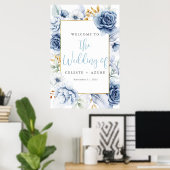 Iets blauw voordat ik bloemenwelkomstbord doe poster (Thuiskantoor)