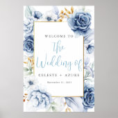 Iets blauw voordat ik bloemenwelkomstbord doe poster (Voorkant)