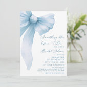 Iets blauw voordat ik Blue Bow Vrijgezellenfeest d Kaart (Staand voorkant)