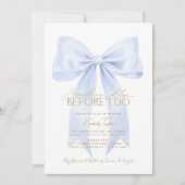 Iets blauw voordat ik Blue Bow Vrijgezellenfeest d Kaart (Voorkant)