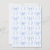 Iets blauw voordat ik Blue Bow Vrijgezellenfeest d Kaart (Achterkant)