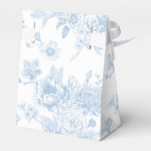Iets blauw voordat ik Blue Floral Toile doe Bedankdoosjes (Achterkant)