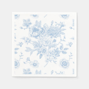 Iets blauw voordat ik Blue Floral Toile doe Servet