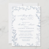 Iets blauw voordat ik botanisch Vrijgezellenfeest  Kaart (Voorkant)