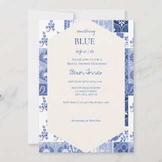 Iets blauw voordat ik bruids uitnodiging doe