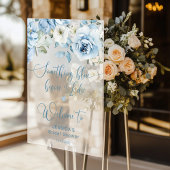 Iets blauw voordat ik bruids welkom frosted acryl bord