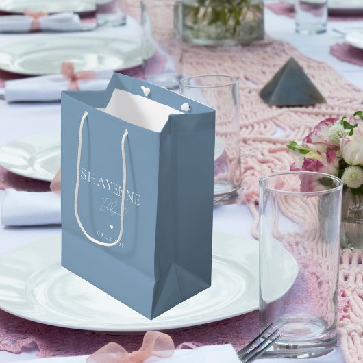 Iets blauw voordat ik bruidsmeisje naam gunst doen medium cadeauzakje