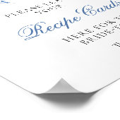 Iets blauw voordat ik bruidsrecept Kaart doe Poster (Hoek)