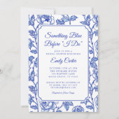 Iets blauw voordat ik Chinoiserie Floral doe Kaart (Voorkant)