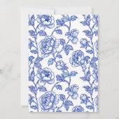 Iets blauw voordat ik Chinoiserie Floral doe Kaart (Achterkant)