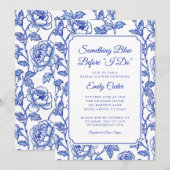 Iets blauw voordat ik Chinoiserie Floral doe Kaart (Voorkant / Achterkant)