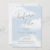 Iets blauw voordat ik Cloud Vrijgezellenfeest doe Kaart (Voorkant)