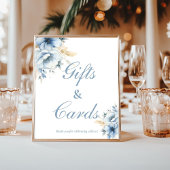 Iets blauw voordat ik doe blauwe gift en kaart tek poster