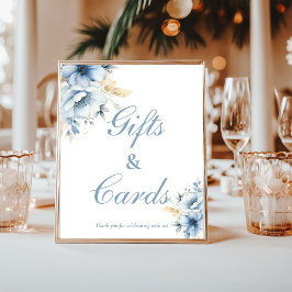 Iets blauw voordat ik doe blauwe gift en kaart tek poster