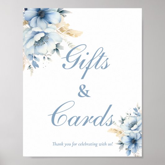 Iets blauw voordat ik doe blauwe gift en kaart tek poster (Voorkant)