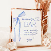 Iets blauw voordat ik doe bruids mimosa bar teken poster