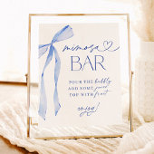 Iets blauw voordat ik doe bruids mimosa bar teken poster