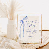 Iets blauw voordat ik doe bruids mimosa bar teken poster