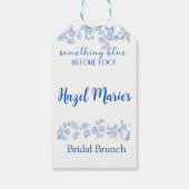 Iets blauw voordat ik doe chique  gunst & cadeaulabel (Achterkant)