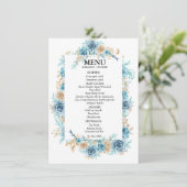 Iets blauw voordat ik douche Vrijgezellenfeest Menu (Staand voorkant)