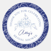 Iets blauw voordat ik elegant Vrijgezellenfeest do Ronde Sticker (Voorkant)