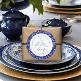 Iets blauw voordat ik elegant Vrijgezellenfeest do Ronde Sticker