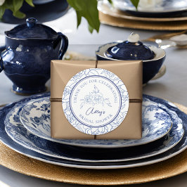 Iets blauw voordat ik elegant Vrijgezellenfeest do Ronde Sticker