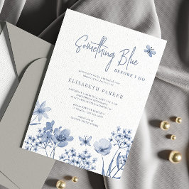 Iets blauw voordat ik floraal vrijgezellenfeest do kaart